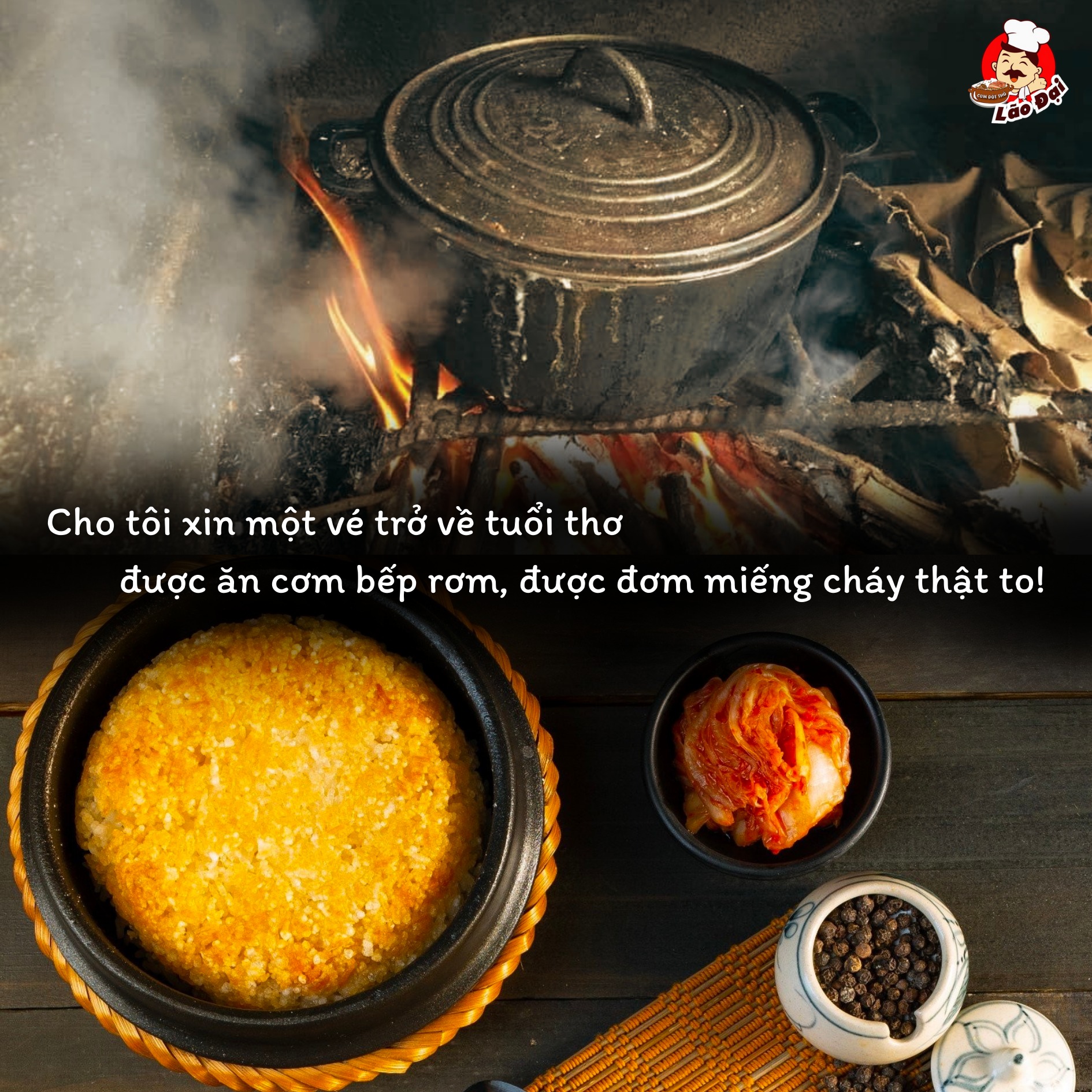 cơm đốt thố l&atilde;o đại m&oacute;n ngon h&agrave; nội